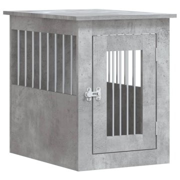 Vidaxl Boks za psa betonsko siva 45x62x59 cm inženirski les