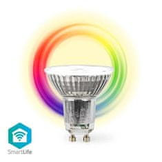 Nedis WIFILRC10GU10 - SmartLife LED žarnica | Wi-Fi | GU10 | 345 lm | 4,9 W | RGB /topla do hladna bela | Android/IOS, F