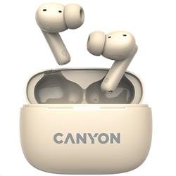 Canyon Naglavne slušalke OnGo TWS-10 ANC+ENC Beige