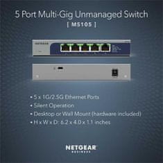 Netgear5-portno večgigabitno (2,5G) ethernetno stikalo brez upravljanja