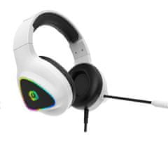 Canyon Gaming Headset Shadder GH-6, RGB osvetlitev, USB + 3,5mm jack, 2m kabel, bela