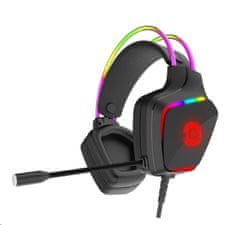 Canyon Gaming slušalke Darkless GH-9A, RGB osvetlitev, USB + 3,5 mm jack, 2 m kabel, črne