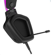 Canyon Gaming slušalke Darkless GH-9A, RGB osvetlitev, USB + 3,5 mm jack, 2 m kabel, črne