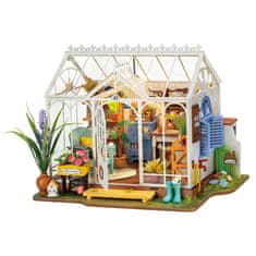 Robotime Rolife DIY 3D lesena sestavljanka Dream Garden House z LED osvetlitvijo 240 kosov