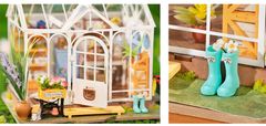 Robotime Rolife DIY 3D lesena sestavljanka Dream Garden House z LED osvetlitvijo 240 kosov