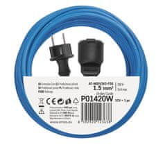 Emos Vremensko odporen podaljšek 20 m / 1 vtičnica / modra / silikonska / 230 V / 1,5 mm2