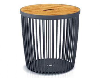 Prosperplast Univerzalna košara CLUBO s pokrovom iz bambusa 25l d34x33cm