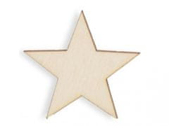 Lesen okrasek STAR naravni 5 kosov 3cm