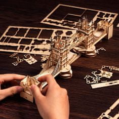 Robotime Igrača Lesena 3D sestavljanka Tower Bridge Glowing