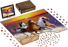 Wooden city Lesena sestavljanka Divji konji na plaži 4000 kosov