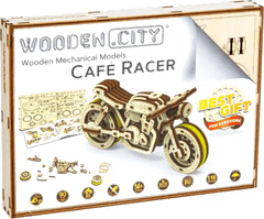 Wooden city 3D sestavljanka Motorno kolo Café Racer 85 kosov