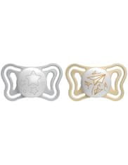 Chicco Silikonski nočni dudelec Physio Light 6-16m, 2 kosa