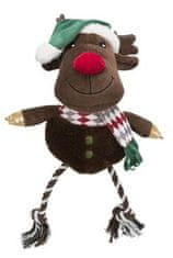Trixie Božična igrača pes Xmas REINDEER plišasta/bombažna 49cm TR