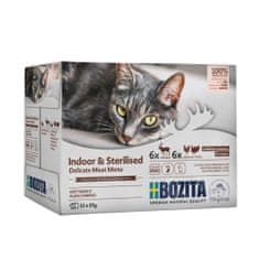 Bozita Cat Indoor & Sterilised, žepek 85 g (12 pakiranj)