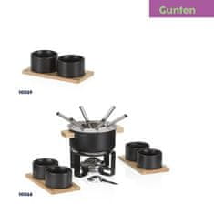 Kela Fondue set Gunten iz nerjavečega jekla črne barve 19,0cm 20,0cm 1,6l KL-10068