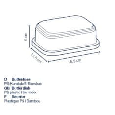 Kela Namur PS plastična posoda za maslo bež 15,5x11,5x6,0cm KL-12082