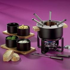 Kela Fondue set Gunten iz nerjavečega jekla črne barve 19,0cm 20,0cm 1,6l KL-10068