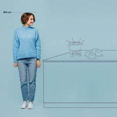 Kela Garnitura Fondue Gunten iz nerjavečega jekla črna 19,0cm 20,0cm 1,6l KL-10068