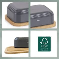 Kela Škatla za maslo Namur antracit 15,5x11,5x6cm KL-12083