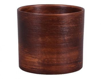 Pokrov za cvetlični lonec MUCHA WOOD keramika mat d14x13cm