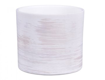 Pokrov za cvetlični lonec MUCHA WHITE keramika mat d17x16cm