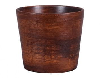 Pokrov za cvetlični lonček RABAS WOOD keramika mat d17x16cm