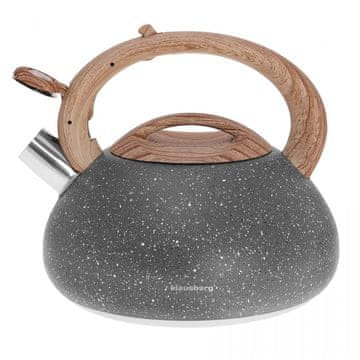 KLAUSBERG Žvižgajoči grelnik vode 2,7 l Granit Wood 7725