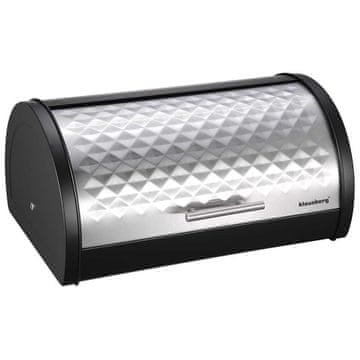 KLAUSBERG jeklena posoda za kruh s pokrovom Diamond 28510