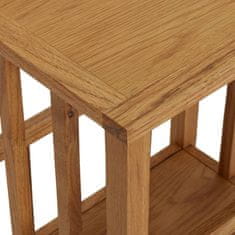 Vidaxl Mizica za revije 45x35x55 cm trdna hrastovina