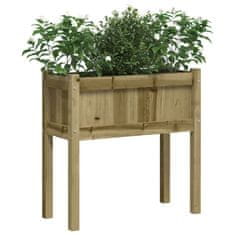 Vidaxl Vrtno korito z nogami 70x31x70 cm impregnirana borovina