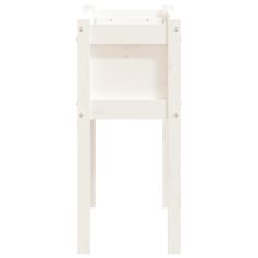 Vidaxl Vrtno korito z nogami belo 70x31x70 cm trdna borovina