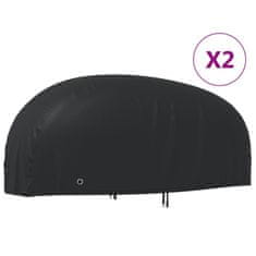 shumee Pokrivalo za motorno kolo črno 265x105x125 cm 210D oxford blago
