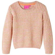 shumee Otroški pulover pleten nežno pink 92