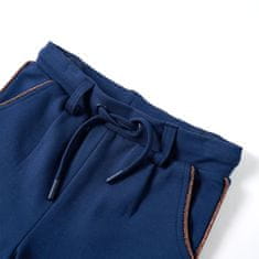 Vidaxl Otroške hlače z vrvico mornarsko modre 128
