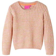 Greatstore Otroški pulover pleten nežno pink 116