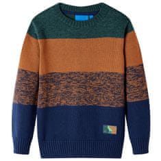 Greatstore Otroški pulover pleten večbarven 140