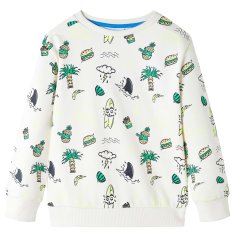 Greatstore Otroški pulover mehak ekru 104