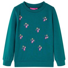 Greatstore Otroški pulover temno zelen 104