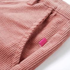 Vidaxl Otroške hlače rebrasti žamet starinsko roza 92