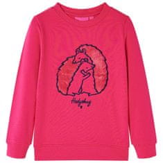 Vidaxl Otroški pulover živo roza 92