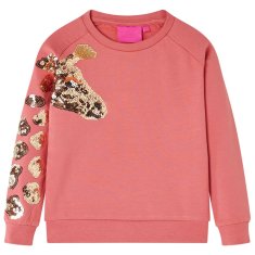 Greatstore Otroški pulover starinsko roza 140