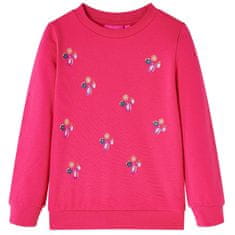 shumee Otroški pulover živo roza 140