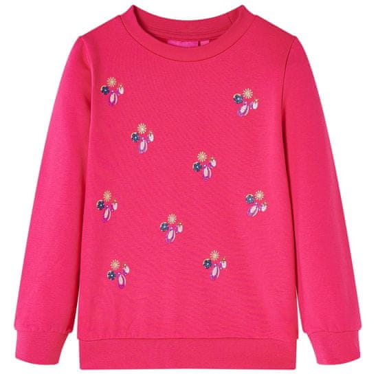 shumee Otroški pulover živo roza 140