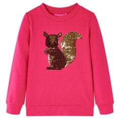 Greatstore Otroški pulover živo rožnat 128