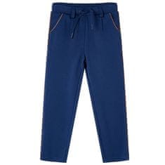 Greatstore Otroške hlače z vrvico mornarsko modre 92