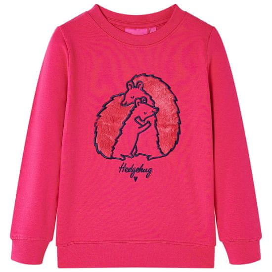Greatstore Otroški pulover živo roza 116