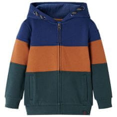 Greatstore Otroški pulover s kapuco in zadrgo 128