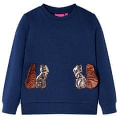 Greatstore Otroški pulover mornarsko moder 128