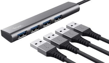 Trust Halyx USB razdelilnik, 4v1