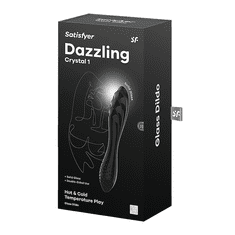 Satisfyer Dazzling Crystal 1 Stekleni dildo črn